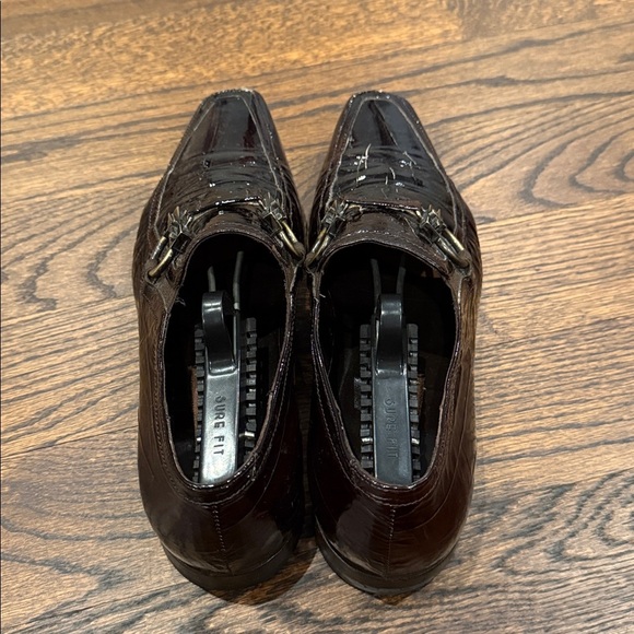 Cesare Paciotti Mens Dress Shoes Horsebit Loafer Brown Patent Leather Italy Sz 7 main image 5